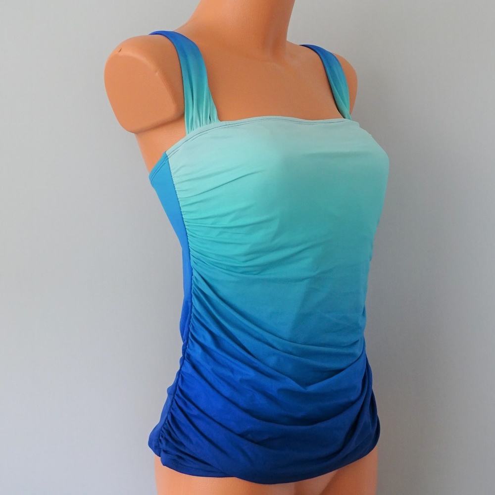 Bleu Rod Beattie NWT Blue Tankini Top - Picture 2 of 4